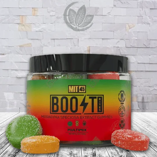 MIT45 Boost Bites Kratom Extract Gummies 24ct Jar