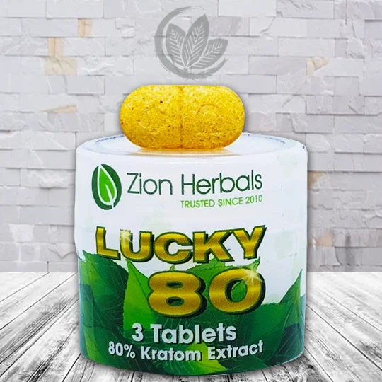 Zion Herbals Lucky 80 Kratom Extract Tablets 