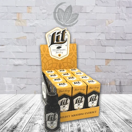 Lit Culture Black Honey Kratom Extract Shot 15ml Full Case (12ct)