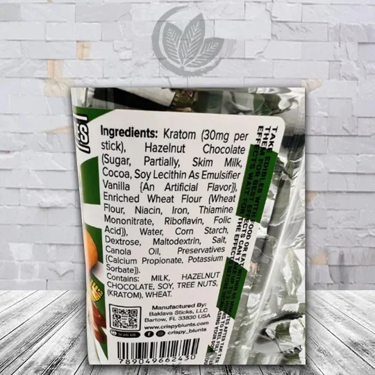 Crispy Blunts Kratom Extract Minis 30mg Ingredient List