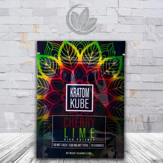 Kratom Kube High-Potency Kratom Extract Gummies Cherry Lime (50mg Mitragynine)