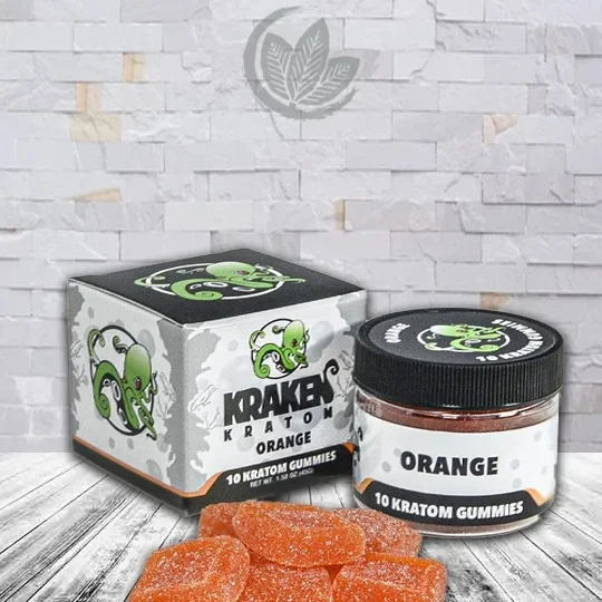 Kraken Kratom Kratom Extract Gummies 300mg Orange