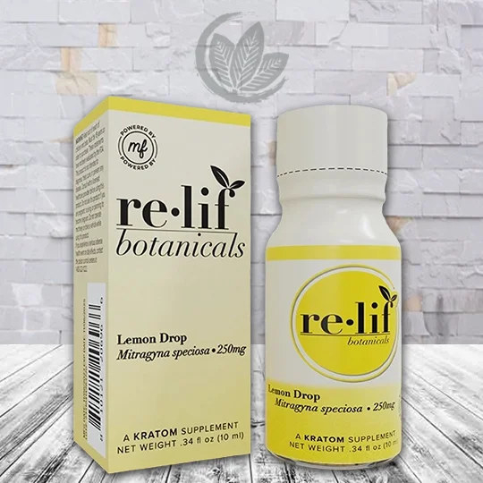 Re-Lif Botanicals Liquid Kratom Extract Shot 250mg Lemon Drop