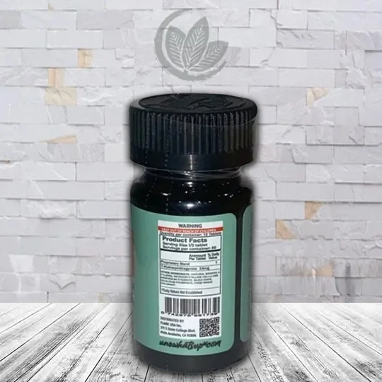 7OH 7-Hydroxymitragynine Tablets 15ct Bottle Supplement Facts