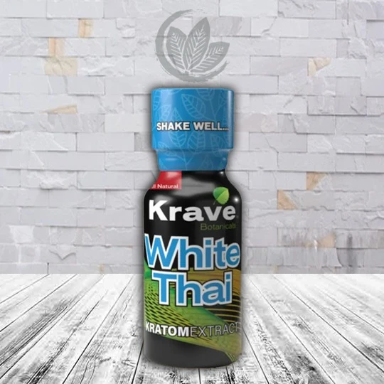 Krave Botanicals White Thai Kratom Extract Shot
