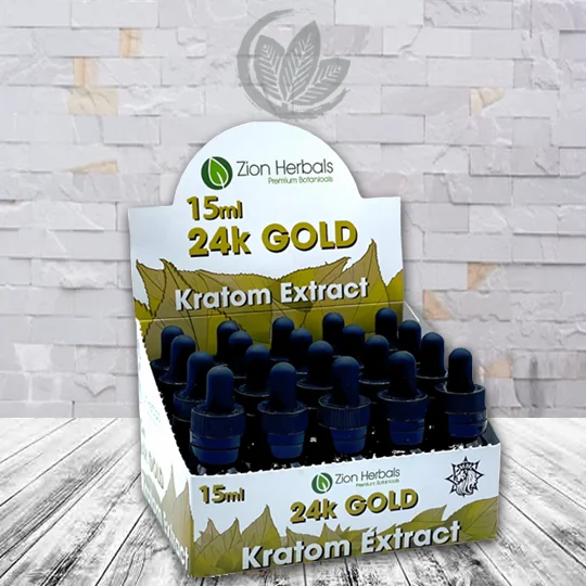 Zion Herbals 24K Gold Liquid Kratom Extract 15ml - Image 3