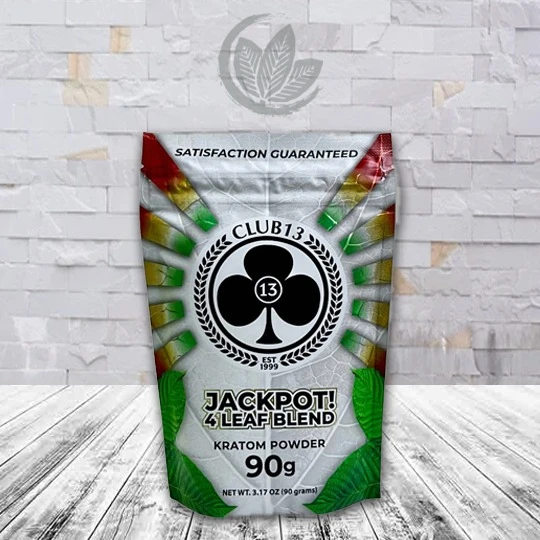 Club13 Jackpot! 4 Leaf Blend Kratom Powder 90g Bag