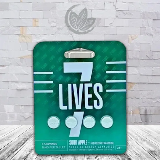 7 Lives 7-Hydroxymitragynine Extract Tablets 4ct Sour Apple