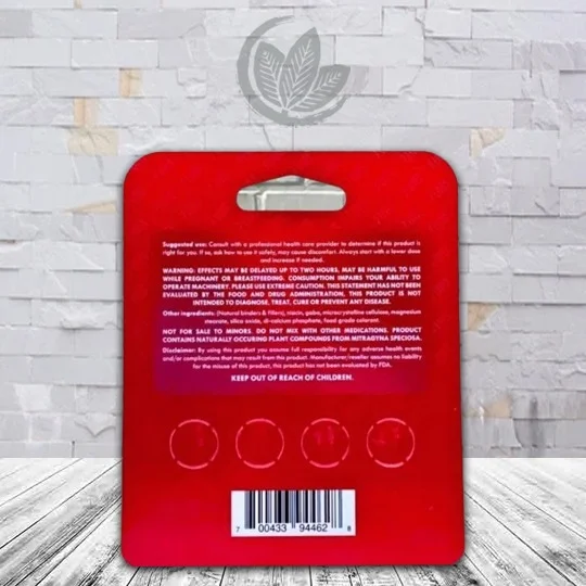 7 Lives 7-Hydroxymitragynine Extract Tablets 4ct Watermelon suplement facts