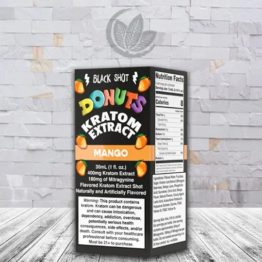 Donuts Liquid Kratom Extract Black Shot 30ml Mango