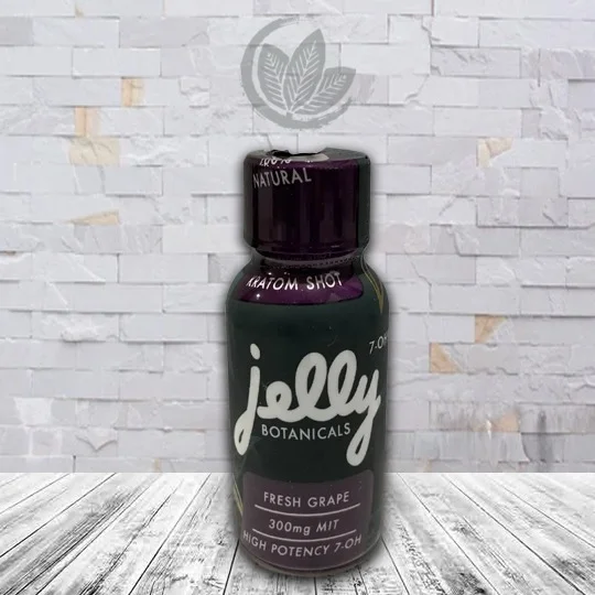 Jelly Botanicals High Potency 7-OH9 Liquid Kratom Shots 2oz Fresh Grape