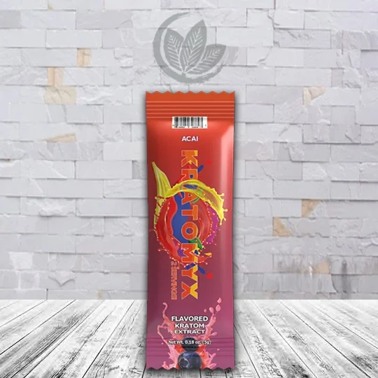 Kratomyx Flavored Kratom Extract Powder Stick Pack 100mg Acai