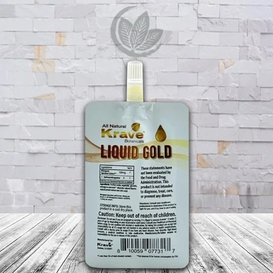 Krave Botanicals Liquid Gold Kratom Extract Pouch 20g Supplement Facts