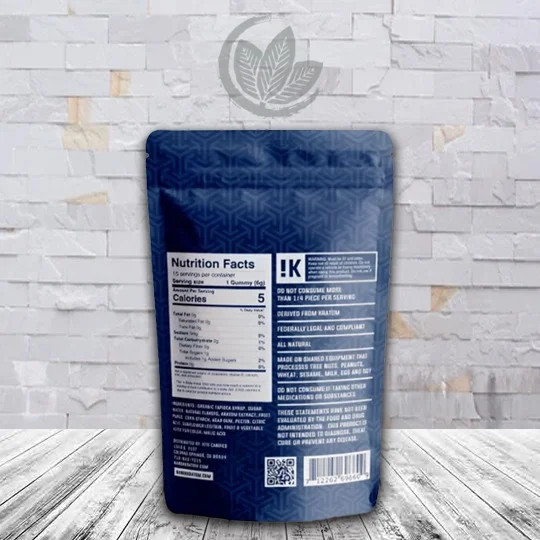 Nano K Kratom Extract Gummies 300mg Supplement Facts