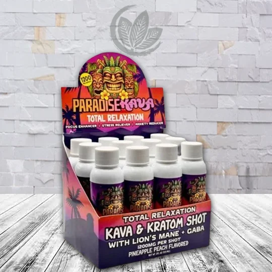 Paradise Kava Kava + Kratom Liquid Extract Shot 2oz - Image 3