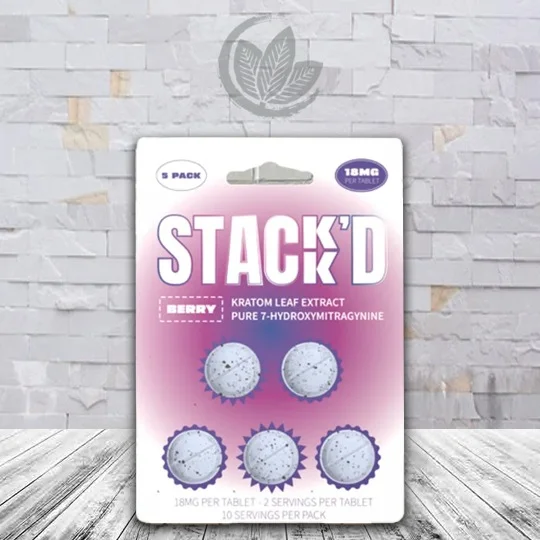 STACK'D Pure 7-Hydroxymitragynine Tablets 5ct Berry