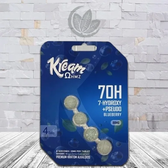 Kream 7OH Hydroxy + Pseudo Extract Tablets 4ct Blueberry