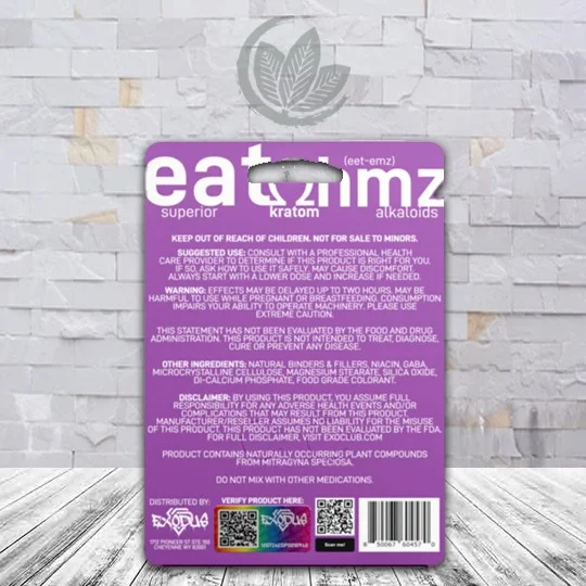 Eat Ohmz 7-OH + 8-OH + Red-OH Extract Tablets 30mg 6ct Blister Pack Supplement Facts