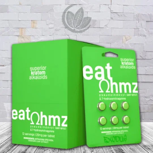 Eat Ohmz Pseudoindoxyl + 7-Hydroxymitragynine Extract Tablets Full Case 20mg 6ct