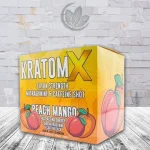 KratomX Kratom + Caffeine Liquid Extract Shot 2oz Peach Mango Full Case (12ct)
