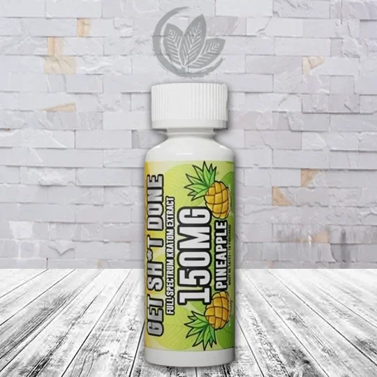 KratomX Liquid Kratom Extract Shot 1oz Pineapple Single Bottle Side