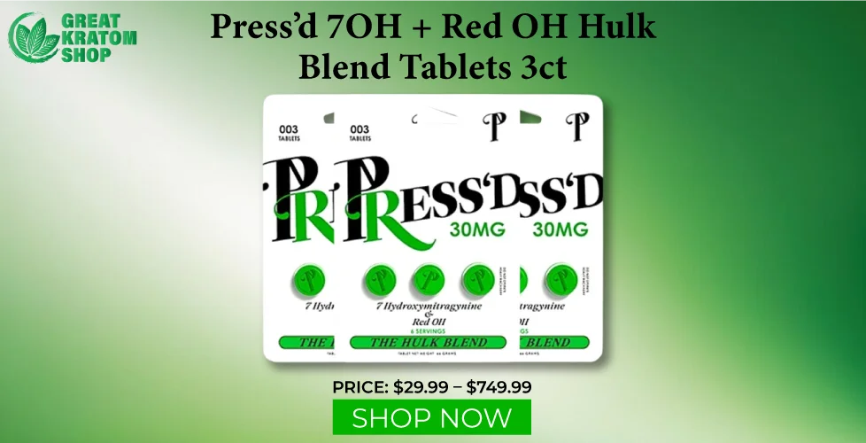 Press’d 7OH + Red OH Hulk Blend Tablets – 3ct Pack
