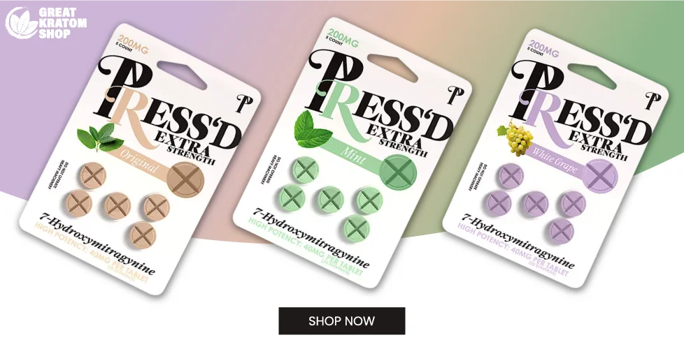 Press’d Extra Strength 7-Hydroxymitragynine Tablets 40mg