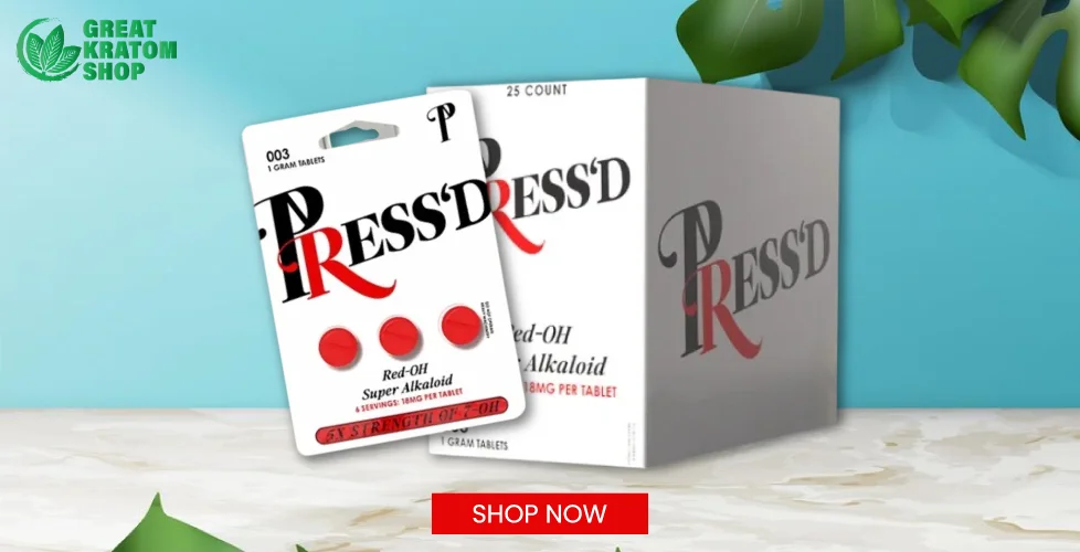 Press’d Red OH Super Alkaloid 5X 7OH Tablets – 3ct