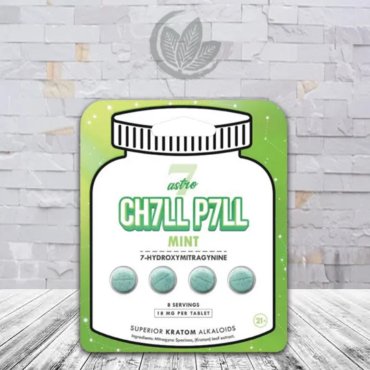Astro 7 Ch7ll P7ll 7-Hydroxymitragynine Extract Tablets 4ct flavor mint