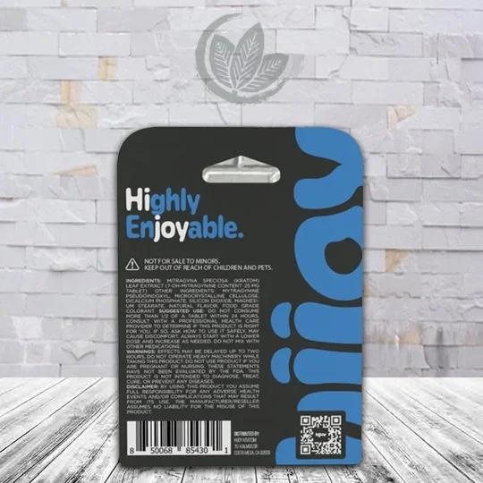 Hijoy 7-Hydroxy With Pseudo Chewable Tablets 4ct Blue Razz Magic Supplement Facts