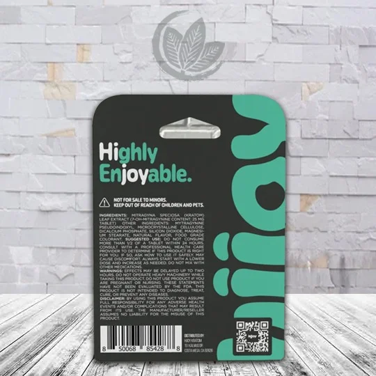 Hijoy 7-Hydroxy With Pseudo Chewable Tablets 4ct Mighty Mint Supplement Facts