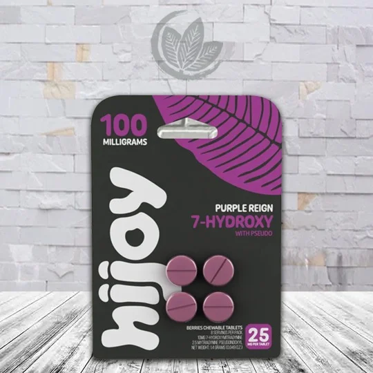Hijoy 7-Hydroxy With Pseudo Chewable Tablets 4ct Purple Reign