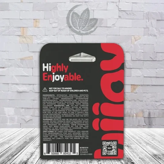 Hijoy 7-Hydroxy With Pseudo Chewable Tablets 4ct The OG Supplement Facts