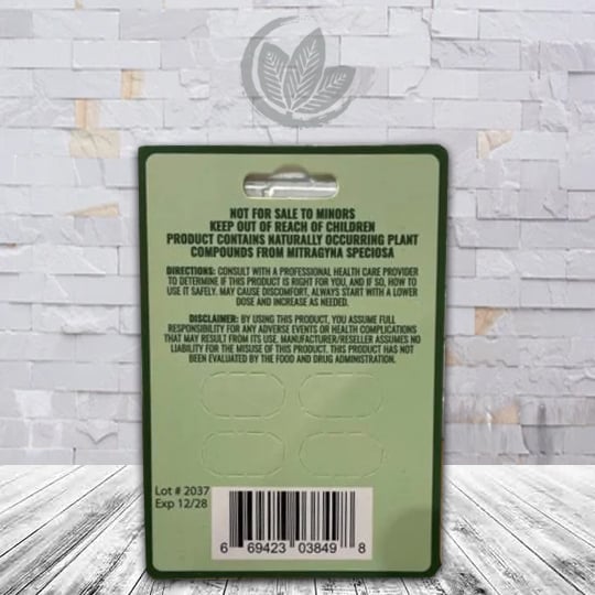 Mega 7 O.H.M 7-Hydroxymitragynine Extract Tablets 3ct Supplement Facts