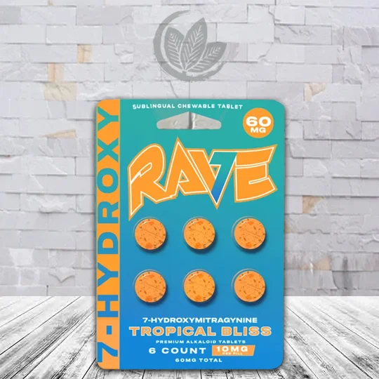 Rave Kratom 7-Hydroxy Extract Tablets 60mg