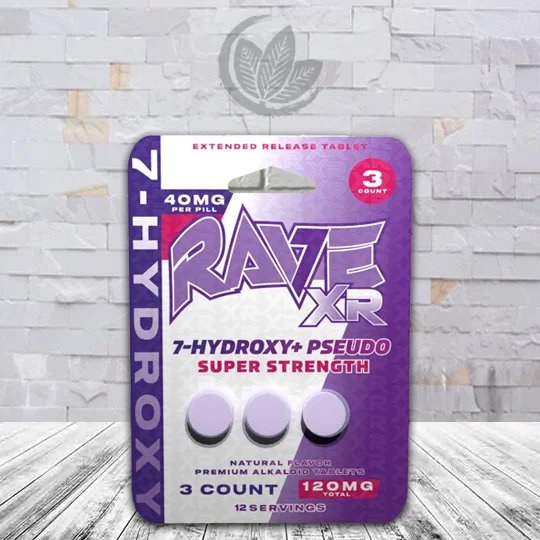 Rave XR 7-Hydroxy + Pseudo Super Strength Tablets 3ct