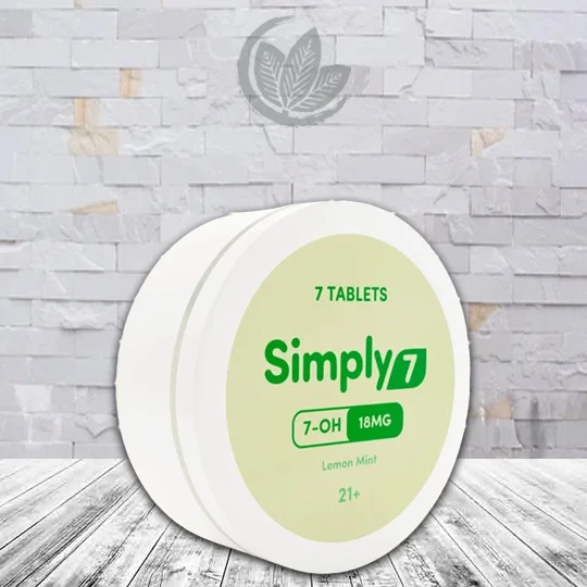 Simply7 7-OH Extract Tablets 7ct Lemon Mint 18mg Side View