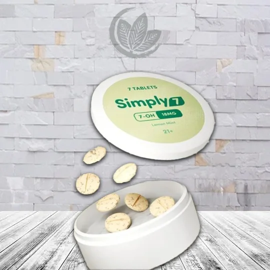 Simply7 7-OH Extract Tablets 7ct Lemon Mint 18mg Tablets Image