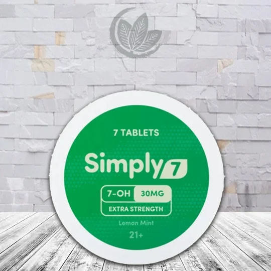 Simply7 7-OH Extract Tablets 7ct Lemon Mint 30mg Extra Strength Front