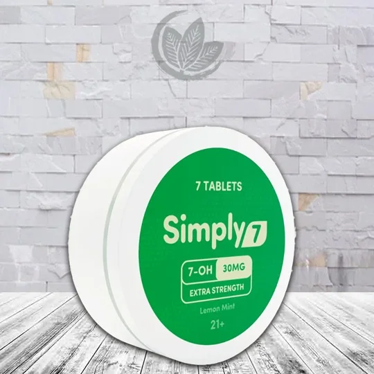 Simply7 7-OH Extract Tablets 7ct Lemon Mint 30mg Extra Strength Side Image