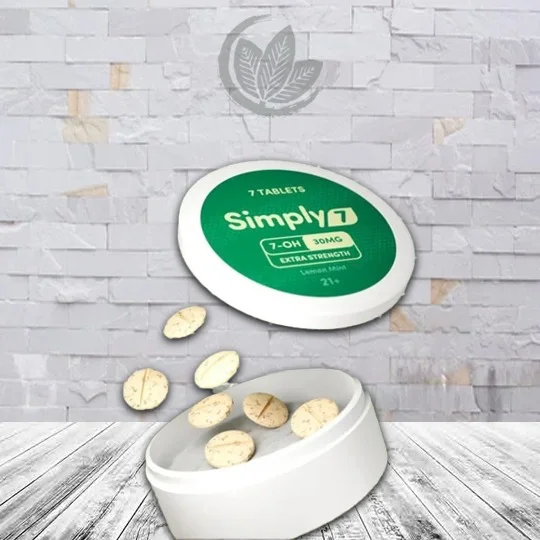 Simply7 7-OH Extract Tablets 7ct Lemon Mint 30mg Extra Strength Tablets Image