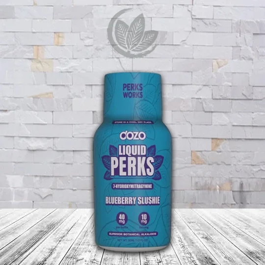 Dozo Liquid PERKS 7-Hydroxymitragynine Extract Shot 40mg Blueberry Slushie