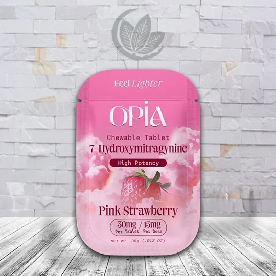 OPiA 7-Hydroxymitragynine High Potency Chewable Tablet 1ct Pink Strawberry