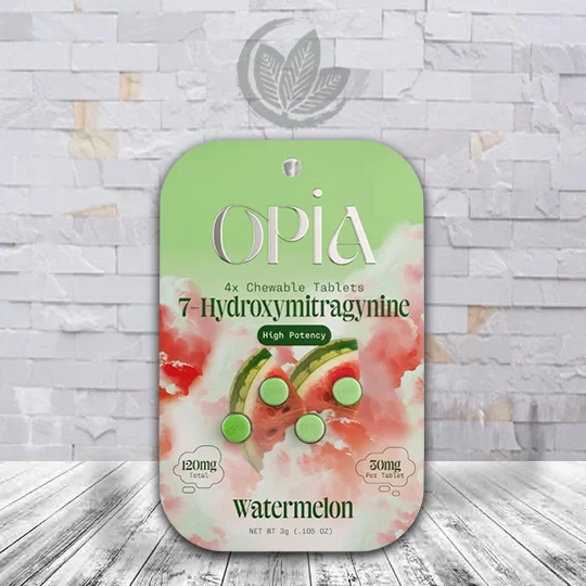 OPiA 7-Hydroxymitragynine High Potency Chewable Tablets 4ct Watermelon