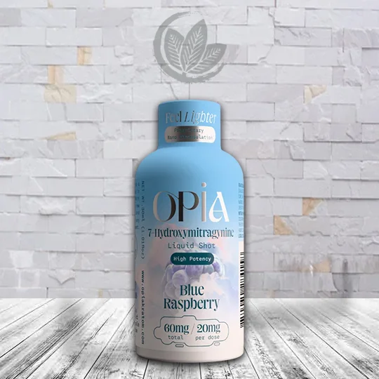 OPiA 7-Hydroxymitragynine High Potency Liquid Extract Shot 60mg Blue Raspberry