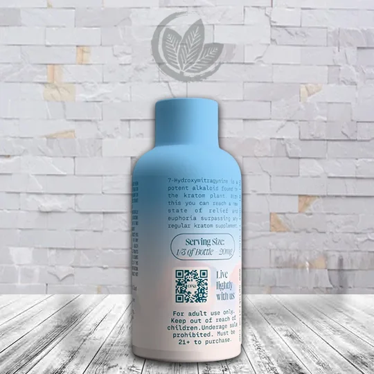 OPiA 7-Hydroxymitragynine High Potency Liquid Extract Shot 60mg Supplement Facts Blue Raspberry