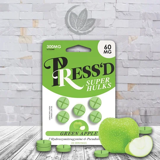Press'd Super Hulks 5ct Blister Pack 300mg - Green Apple