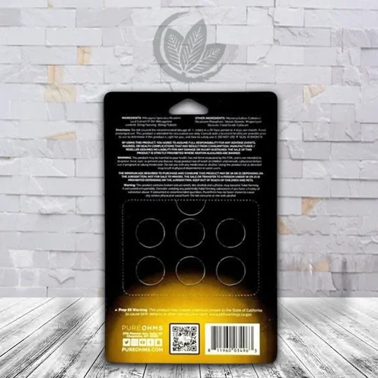 Pure Ohms Black 7-Hydroxymitragynine Extract Tablets 6ct Nutrition Facts