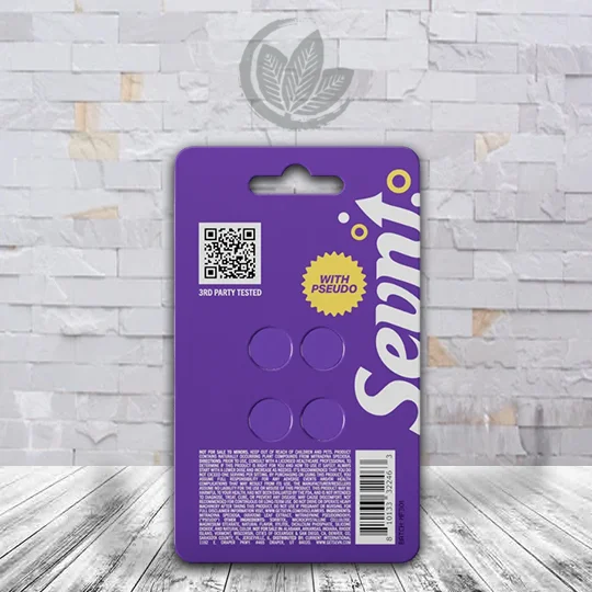 Sevn 7-Hydroxy + Pseudo 4ct Tablets Blister Pack - Purple Hornets -- 4ct Single Blister Pack Product facts