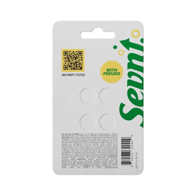 Sevn 7-Hydroxy + Pseudo 4ct Tablets Blister Pack - White Knights -- 4ct Single Blister Pack Product facts